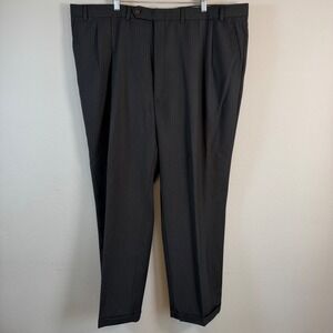 Oscar de la Renta Big & Tall Dress Pants 47" Waist Wool Cashmere‎ Pin Stripes